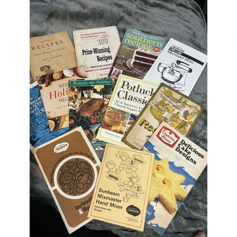 Lot of 12 Vintage Recipe Booklets. Various recipes. Good to Acceptable condition